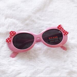 Everly Pink Toddler Girl Fashion Bow Sunglasses